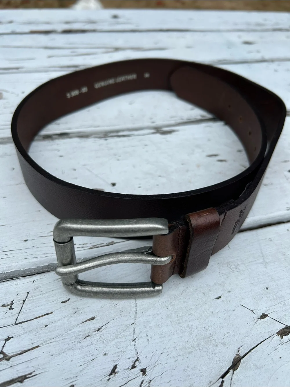 Silver Jeans Men's Brown Leather Belt